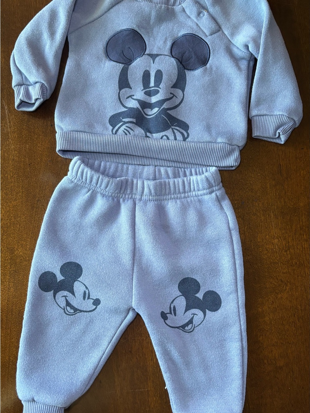 Disney Light Blue Mickey Mouse Fleece Set